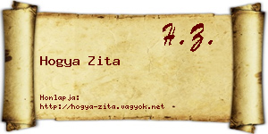 Hogya Zita névjegykártya