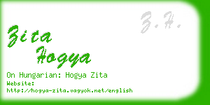 zita hogya business card